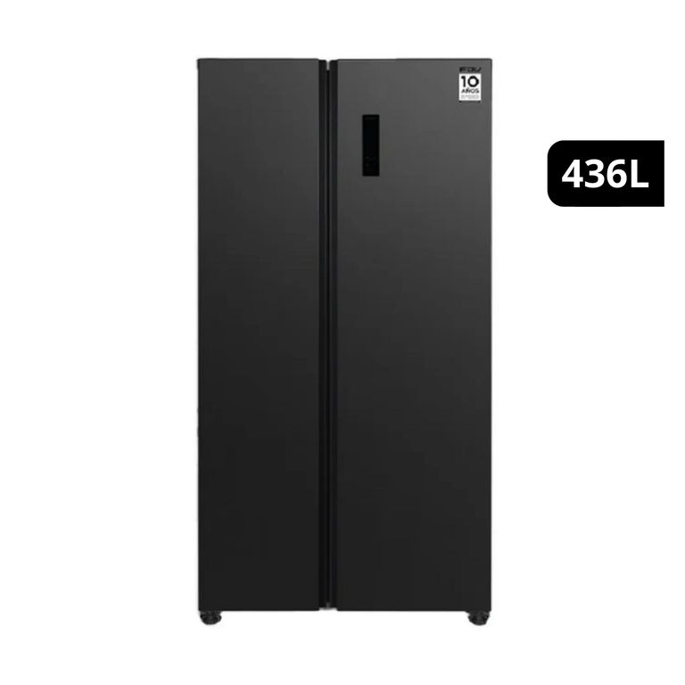 Refrigeradora 436L Side By Side 2 Puertas Slim Black