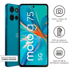 MOTOROLA - Celular G75 XT2437-2 Rb 8GB 256GB Azul Aqua