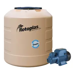 undefined - Combo Tanque Plus 1100L Arena Rotoplas + Accesorios + Bomba Periférica de Agua 0.5 HP 32L/min