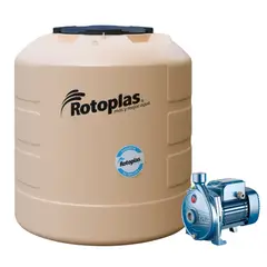 undefined - Combo Tanque Plus 1100L Arena Rotoplas + Accesorios + Electrobomba Centrifuga Pedrollo CPM620 1 HP 100 L/min