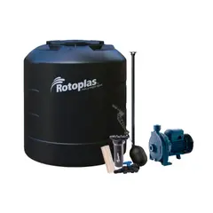 undefined - Tanque Plus Tapa Segura 1100L Sma + Kit de Accesorios + Bomba centrífuga de agua 1.0 HP 105L/min