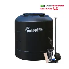 ROTOPLAS - Tanque Plus 1100L Negro + Accesorios
