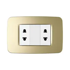 ABB - Tomacorriente Duplex 3M Euroamericano Champagne Origen