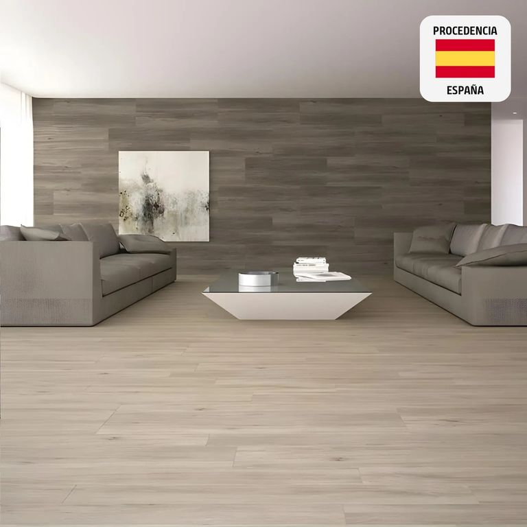 Porcelanato Marrón 20x120cm 1.20m2 Maderado Mate Maryland Nogal
