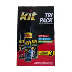 KIT - Tripack de Limpieza para Auto Silicona+ Renovador+ Cera