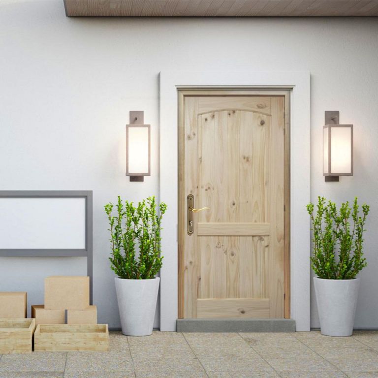 Puerta de madera Principal Pino color Natural Pucon