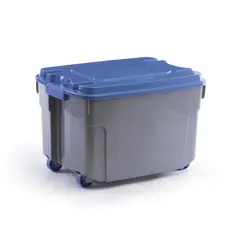 POLINPLAST - Caja Base Ploma Tapa Azul 43.50x42.50x60.80 cm