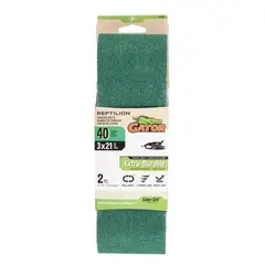 RUST OLEUM - Set 2 Lijas de Banda Premium Grano 40 3"x21" Gator Reptilion