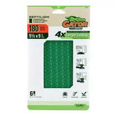 RUST OLEUM - Set 6 Hojas de Lija Premium Grano 180 5 1/2" x 9" Gator Reptilion