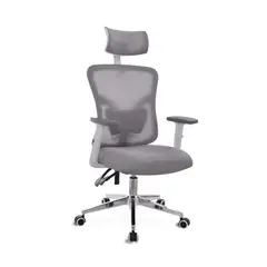 BONNO - Silla de Escritorio Fone Ultra con Cabecero Gris