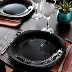 LUMINARC - Set 6 Platos Bajos Carine Negro 27cm