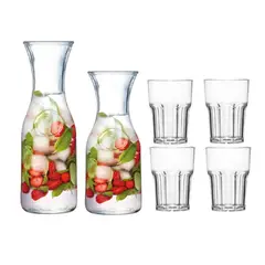 undefined - Pack Decantador 1L y 0.5L + 4 Vasos 420ml