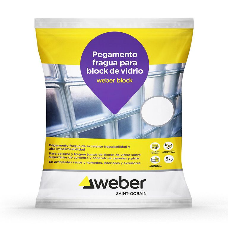 Pegamento Block de Vidrio 5kg