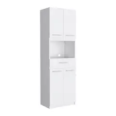 TUHOME - Mueble Microondas Manchester Blanco