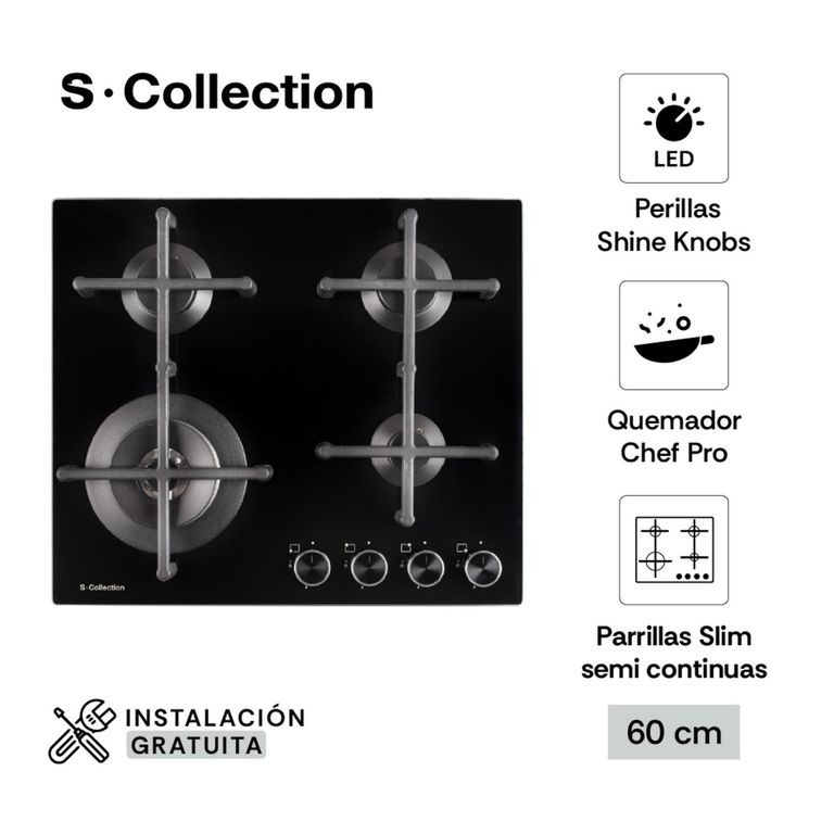 Cocina a Gas 4 Platos SOLCO077