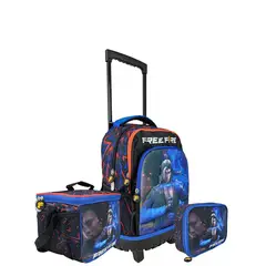 SCOOL - Set Mochila con Ruedas Plus Free Fire