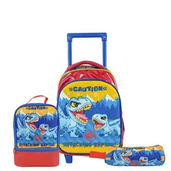 SCOOL - Set Mochila con Ruedas Kids Jurassic World