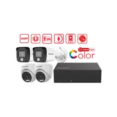Hikvision - Kit 4 Cámaras de Seguridad de Color