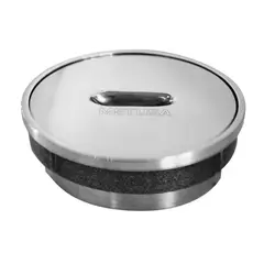 METUSA - Registro redondo de 3 pulgadas en acero inoxidable