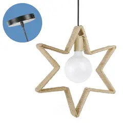 CIAMETSA - Lámpara Colgante Estrella E27 SOGA