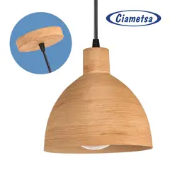 CIAMETSA - Lámpara Colgante Scential E27 Marrón