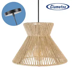 CIAMETSA - Lámpara Colgante Copa E27 Soga