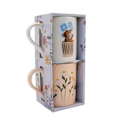 KEEP - Set 2 Tazones Dúo Pet Flowers 330ml