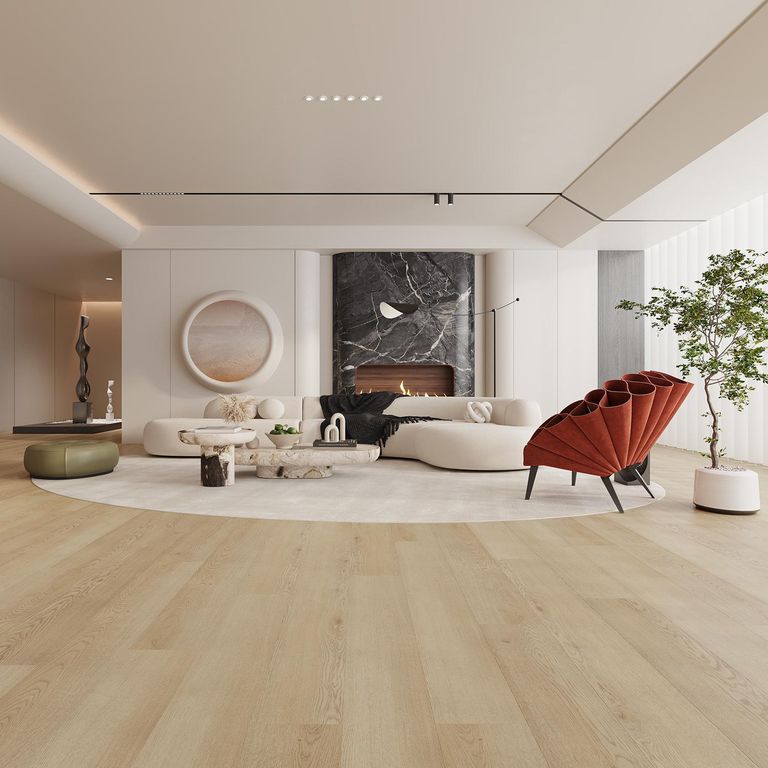 Piso Vinílico LVT Beige 2mm 3.36 m2 19x122cm
