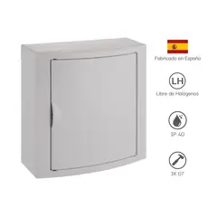 SOLERA - TABLERO RIEL DIN ADOSA. LIBRE HALOG. 8 POLOS PUERTA BLANCA A/H IP40 IK07