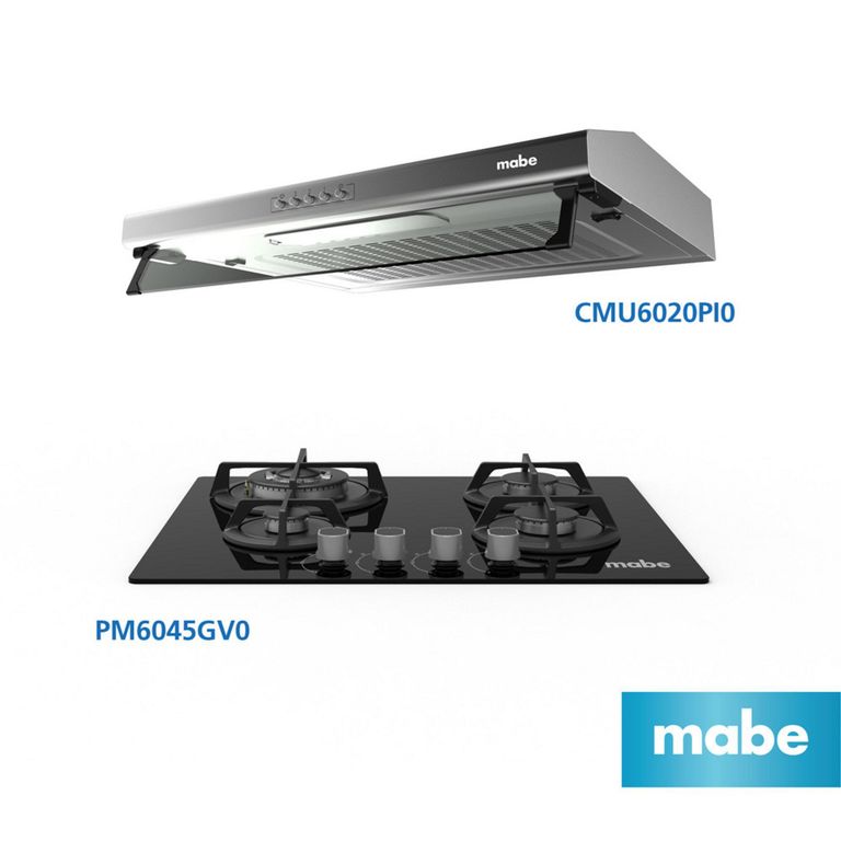 Combo Campana Utilitaria CMU6020PI0 + Cocina Empotrable PM6045GV0