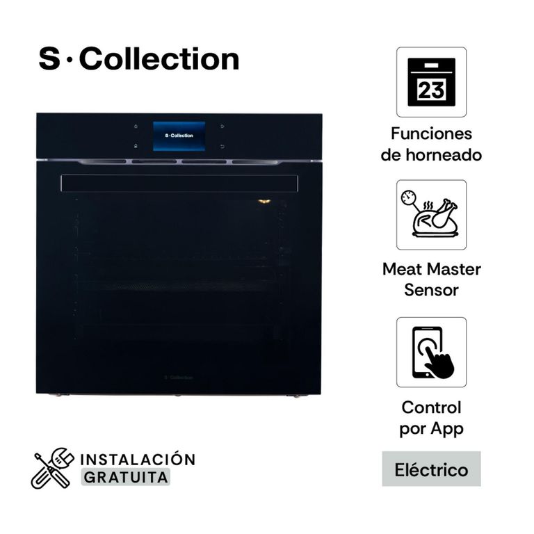 Horno Eléctrico Empotrado 77 Litros S-C Pure Black D3 TFT