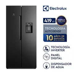 Electrolux - Refrigeradora 419L Top Freezer Side By Side 2 Puertas ERS45F2P5EB