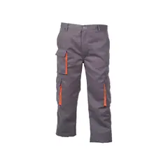 undefined - Pantalon Drill Plomo Naranja Multibolsillo Talla XL