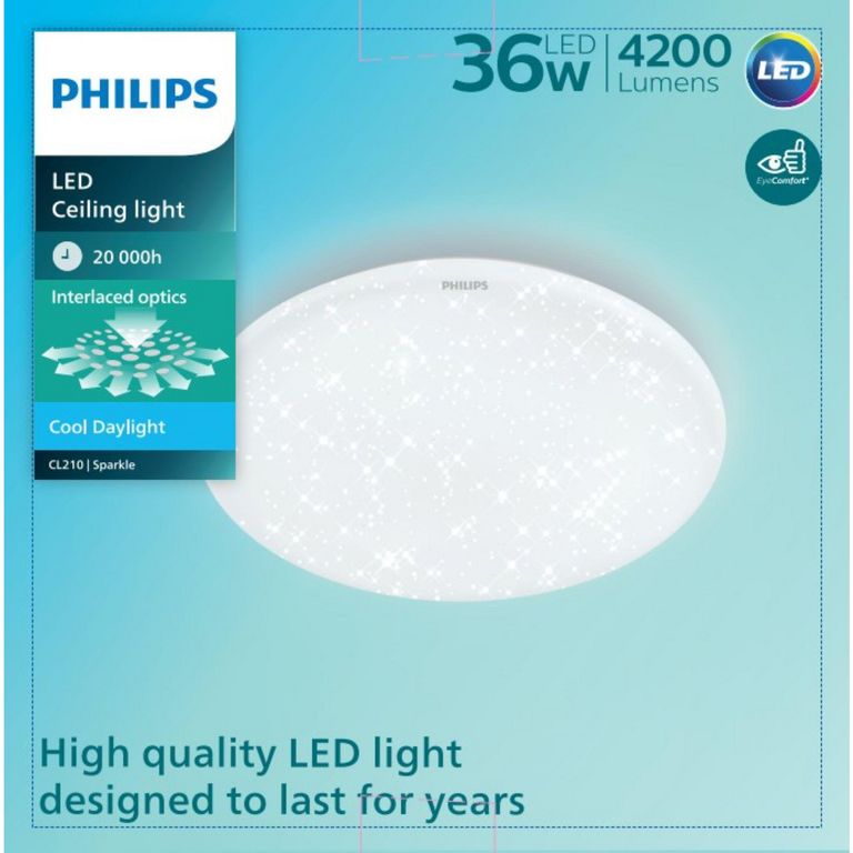 Plafón LED Sparkle 36W Luz Fría