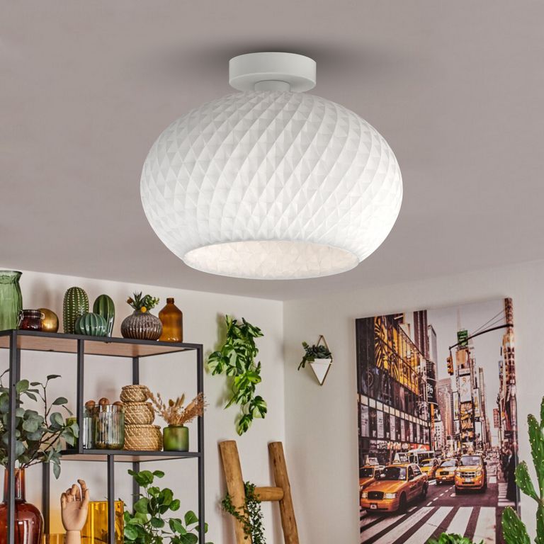 Lámpara de Techo Leonor 1 Luz E27 60W Blanco