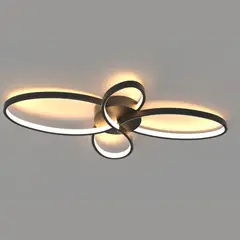 ILUMA - Lámpara de Techo Liriana Luz Cálida 36W Negro