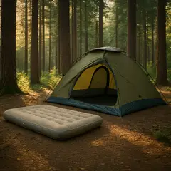 KLIMBER - Colchón inflable 2 plazas + Carpa Domepack para 4 personas