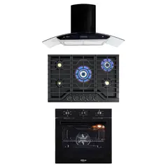 KLIMATIC - Tricombo Cocina Empotrable Massima + Campana Extractora Venezia + Horno Empotrable Essen