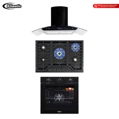 KLIMATIC - Tricombo Cocina Empotrable Massima + Campana Extractora Venezia + Horno Empotrable Essen