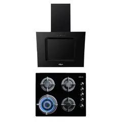 KLIMATIC - Combo Cocina Empotrable 4 Hornillas Gia X + Campana Extractora Kamba