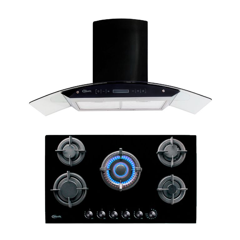 Combo Cocina Empotrable 4 Hornillas Gina X + Campana Extractora Venezia