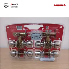 ANDINA - Pomo Plateado de Dormitorio