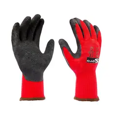 undefined - Guante Tejido Rojo Palma Latex Negro Sproflex
