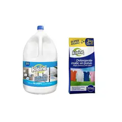 KLEINE WOLKE - Lejía Tradicional 5kg Galón + Detergente Matic En Polvo Kleine 10Kg