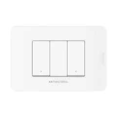 BTICINO - Interruptor de 3 Vías Doble 10AX Antibacterial Matix Go