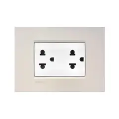 BTICINO - Toma Duplex Universal 2P + T 16A Living Light Air Blanco Arena