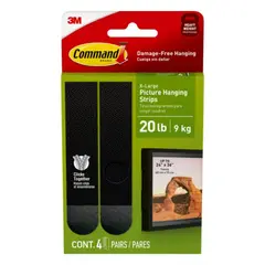 COMMAND - Sujetacuadros Negro XL x4