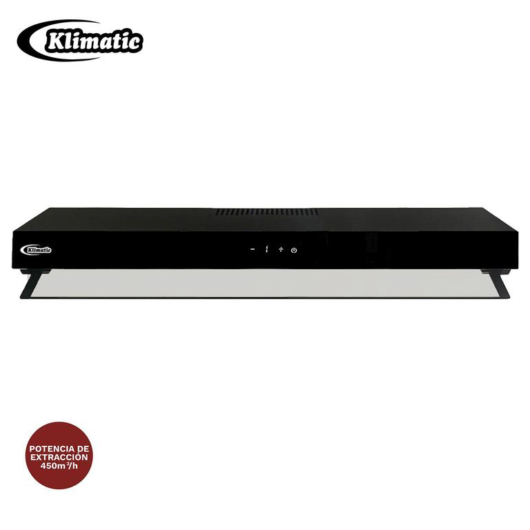Campana Lineal Harleem Vertical 90 cm Negro