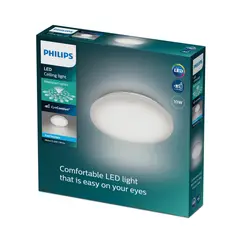 PHILIPS - Plafón LED 10 W Luz Fría G2 Policarbonato Blanco 28 cm