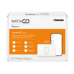 BTICINO - Kit Smart: 2 Interruptores Simples + 1 Gateway + 1 Módulo de Escenario + 1 Módulo de Conectado